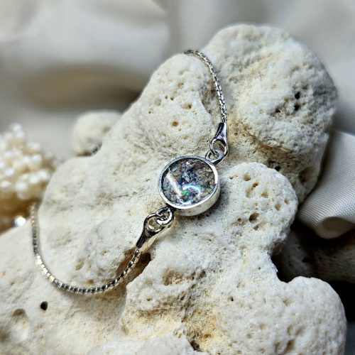 Kerek ezüst kegyeleti ékszer szett