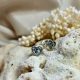 Szív alakú ezüst kegyeleti ékszer - fülbevaló (bedugós)
